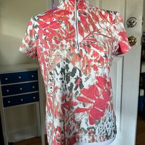 Weekends By Chico's Half Zip Shirt Size 1